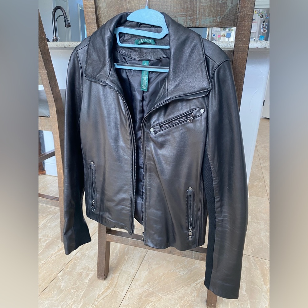 Ralph lauren women leather jacket